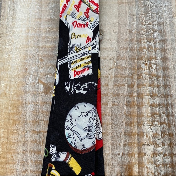 Nicole Miller "Vices" “Vice” Necktie Dated 1990 - Hand Sewn 100% Silk Tie - Picture 9 of 14